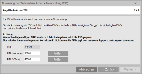 Die TSE ist in AkuWinOffice bereits bekannt.